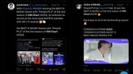 Fans reacting to Suga and IU's win (Image via Twitter)